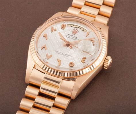 rolex rose gold arabic dial